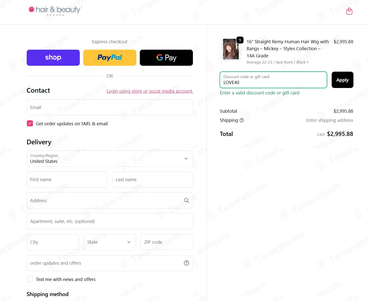 Beauty Supply Store coupon code: 5% off with LOVE40. Tested and valid as 3 weeks ago.
