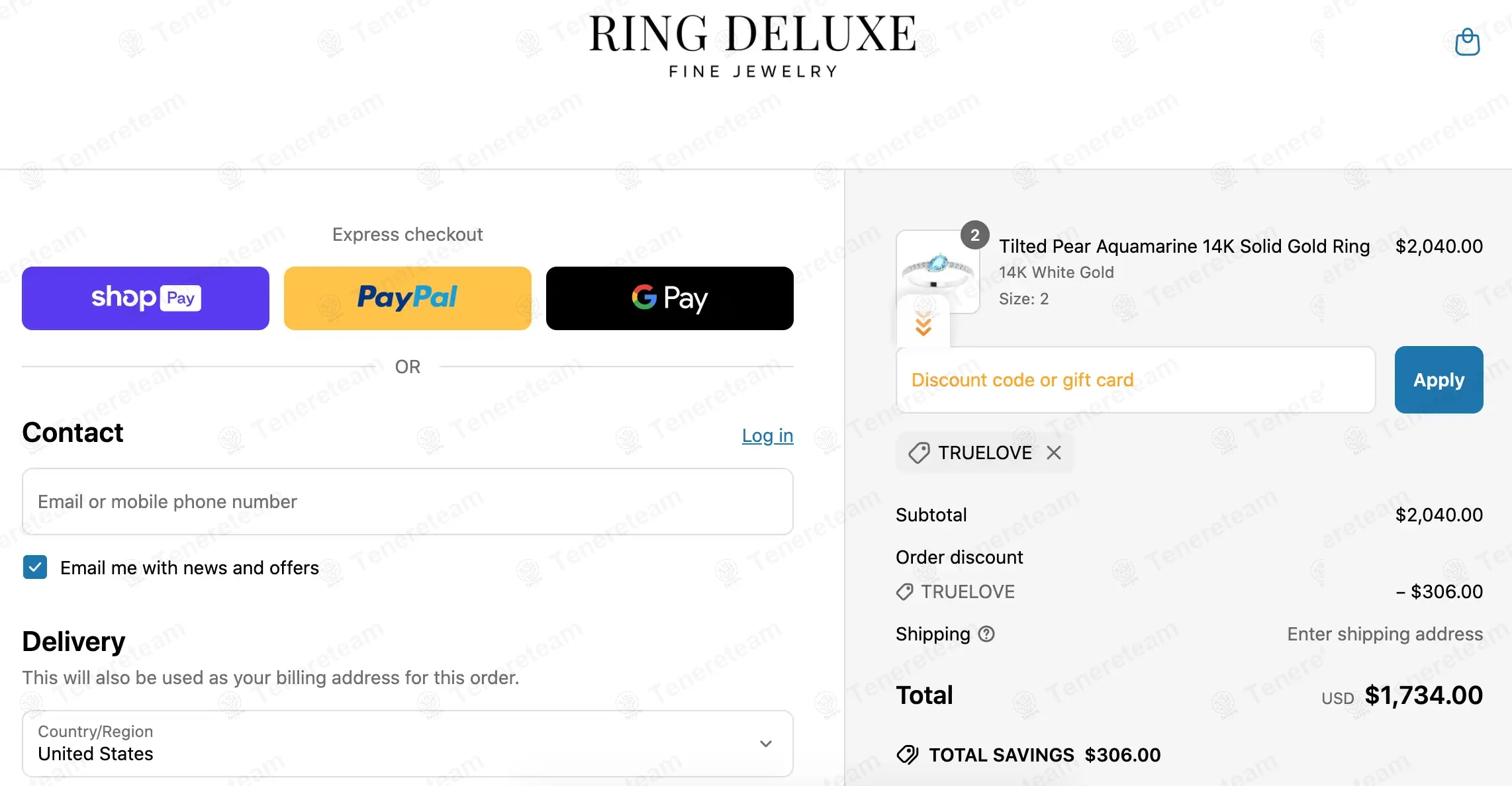 Ring Deluxe coupon code: 15% off with TRUELOVE. Tested and valid as 1 year ago.