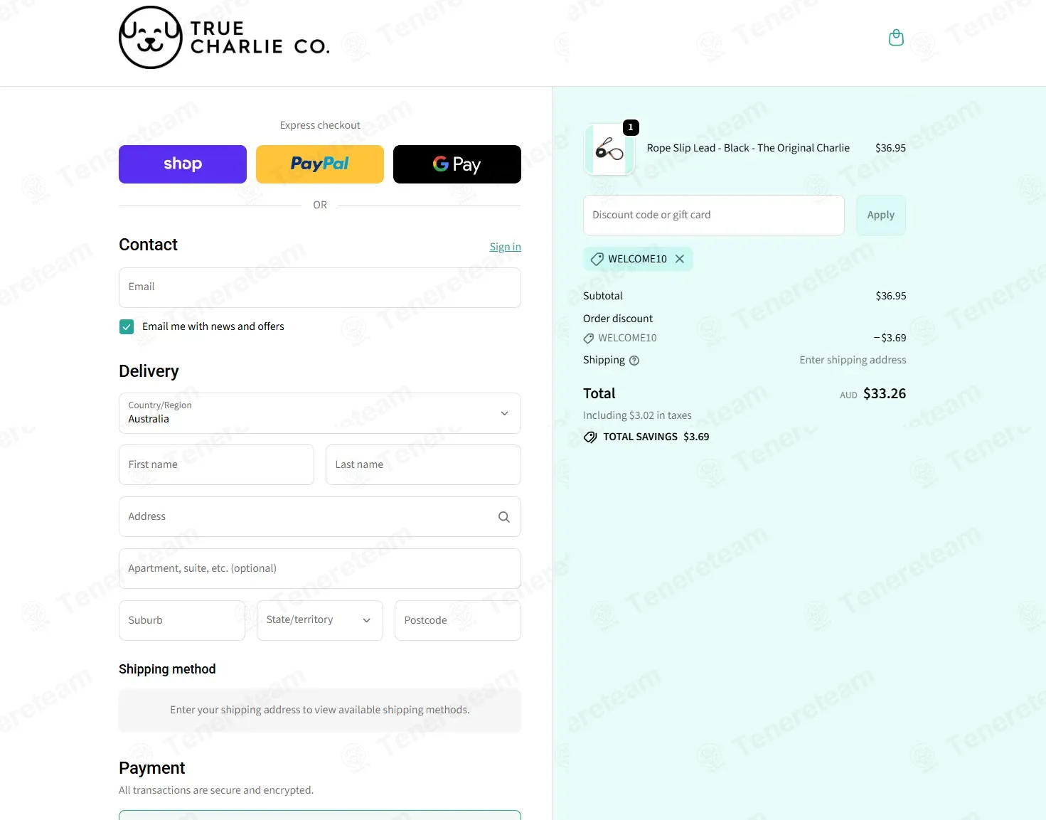 True Charlie Co coupon code: 10% off with WELCOME10. Tested and valid as 2 months ago.