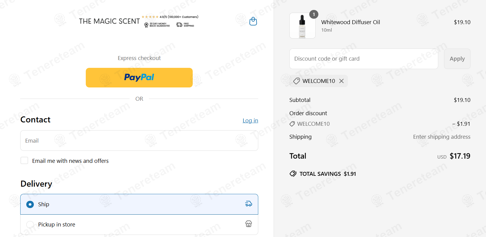 The Magic Scent coupon code: 10% off with WELCOME10. Tested and valid as 1 year ago.