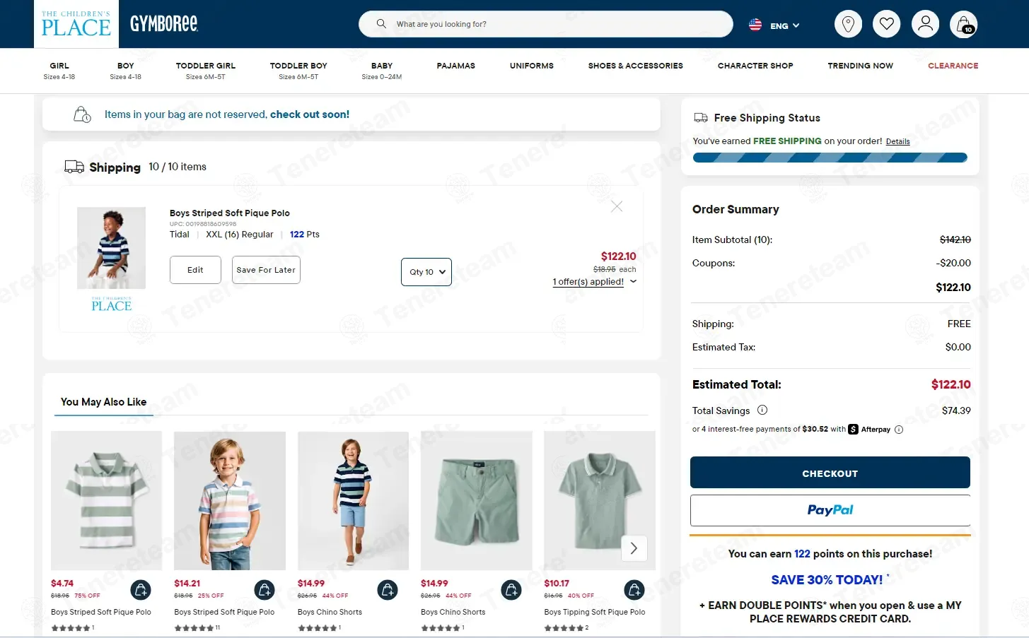 The Children's Place coupon code: $20 off with PTALOVE. Tested and valid as 1 month ago.