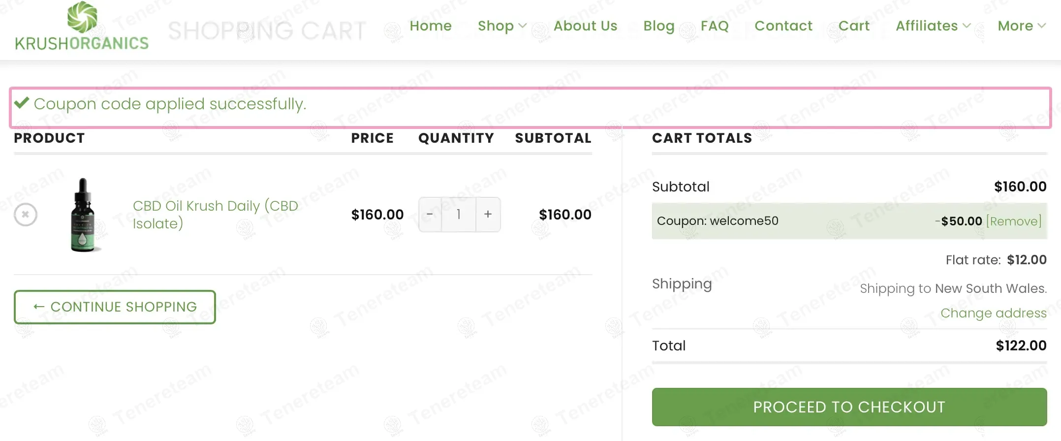 Krush Organics apply coupon code