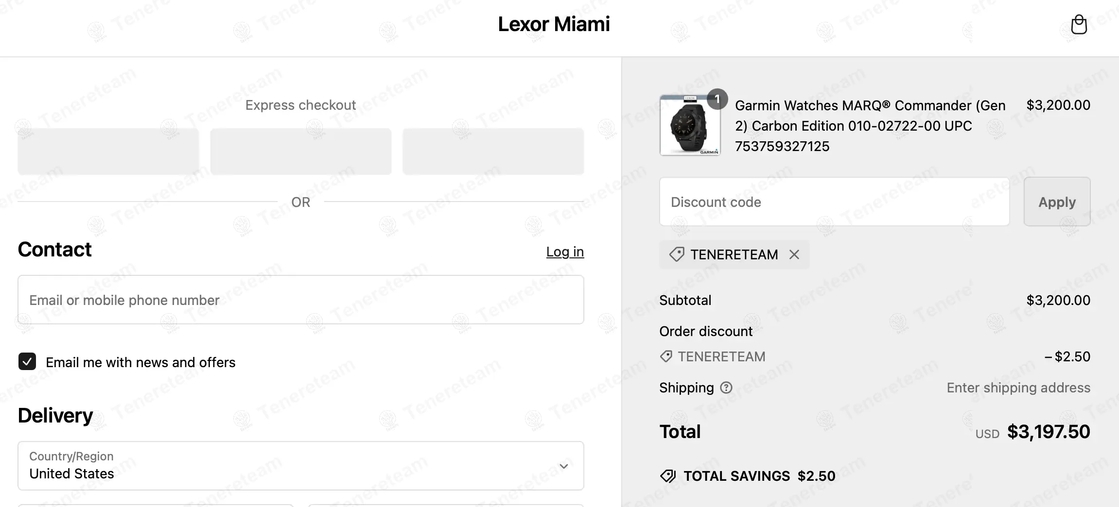 Lexor Miami coupon code: $2 off with tenereteam. Tested and valid as 9 months ago.