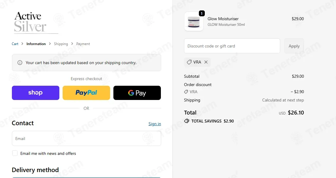 Active Silver coupon code: 10% off with VRA. Tested and valid as 7 months ago.
