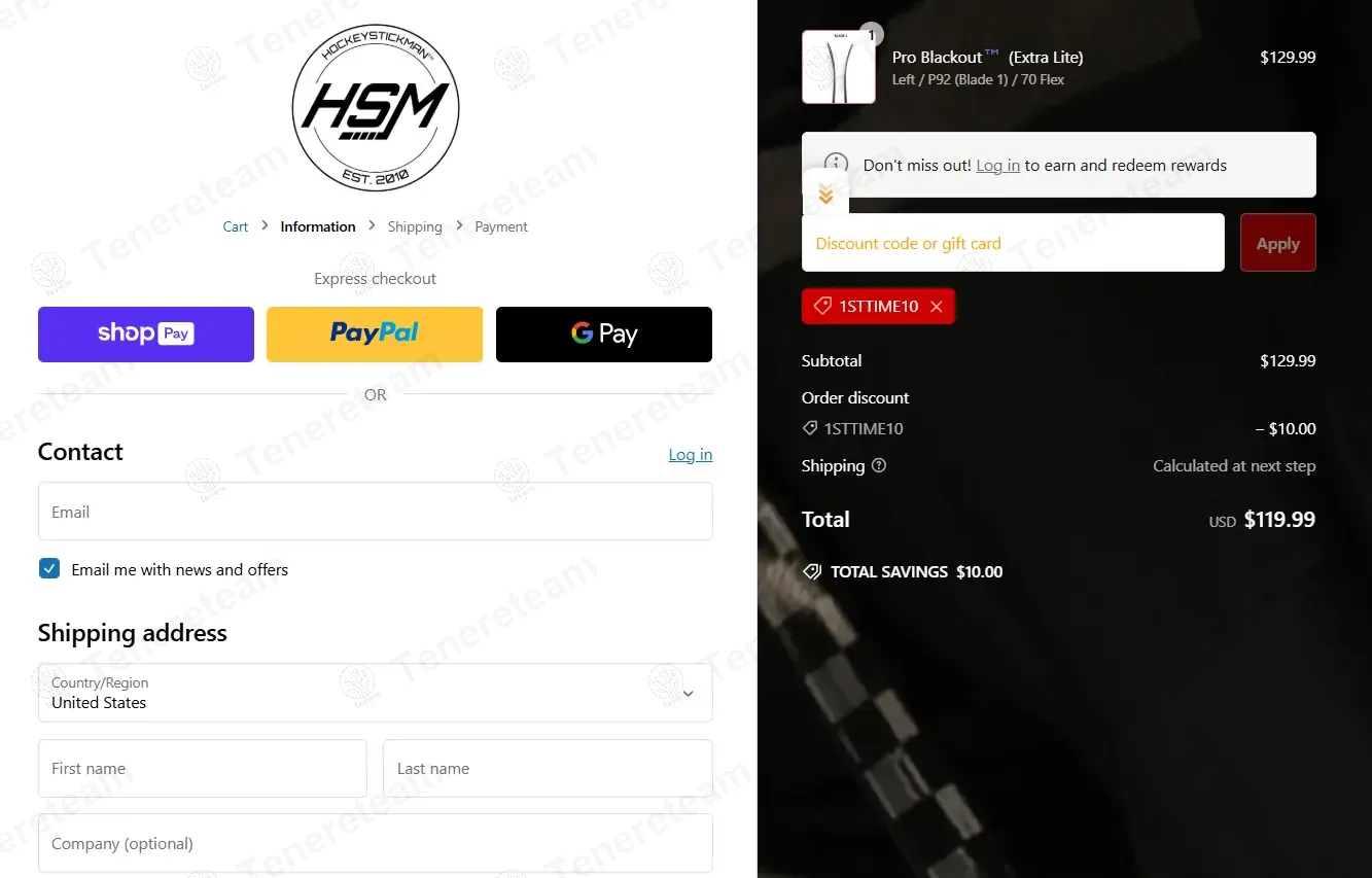 HockeyStickMan coupon code: $10 off with 1STTIME10. Tested and valid as 1 year ago.