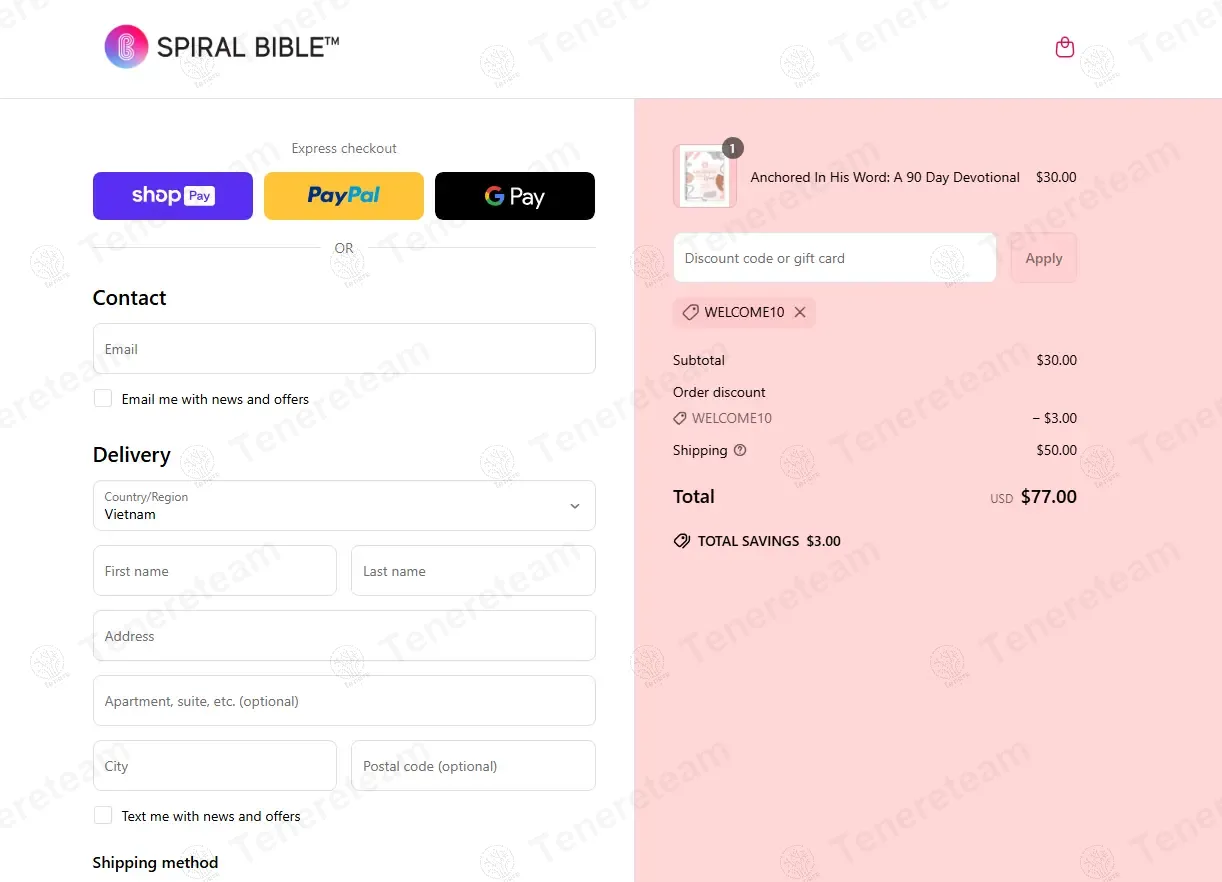 Spiral Bible apply coupon code