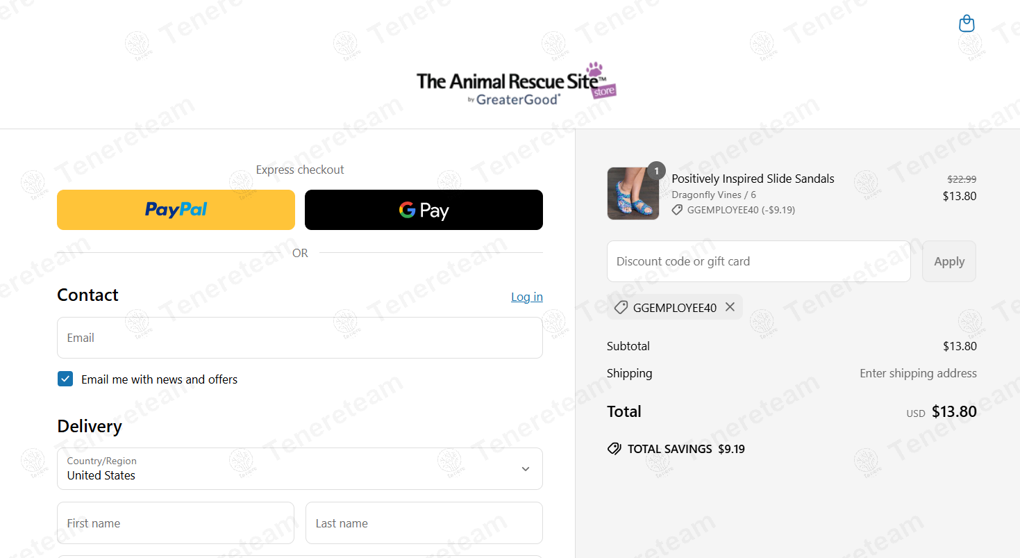Animal Rescue Site coupon code: 40% off with GGEMPLOYEE40. Tested and valid as 1 year ago.