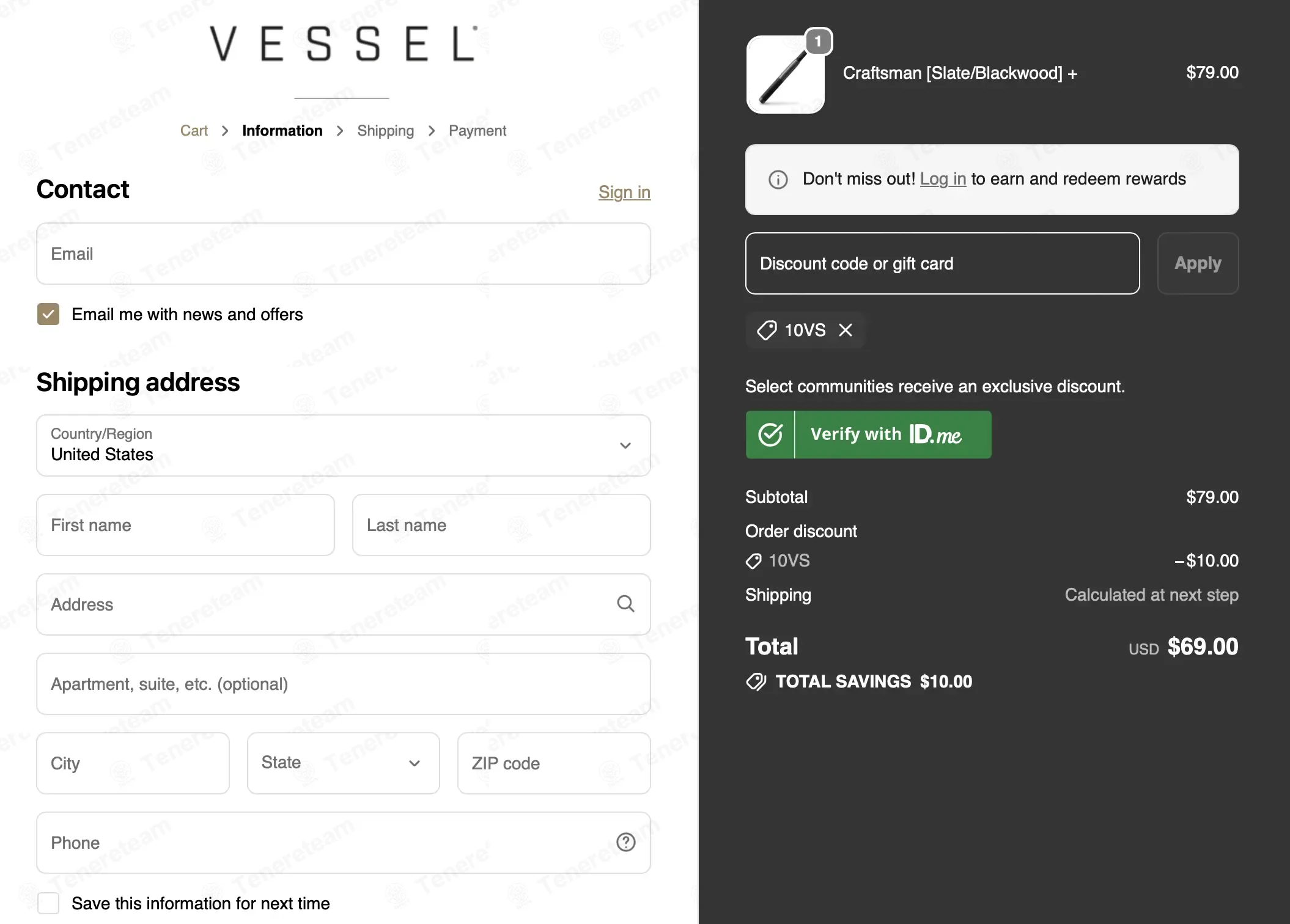 Vessel Brand coupon code: $10 off with 10VS. Tested and valid as 2 months ago.