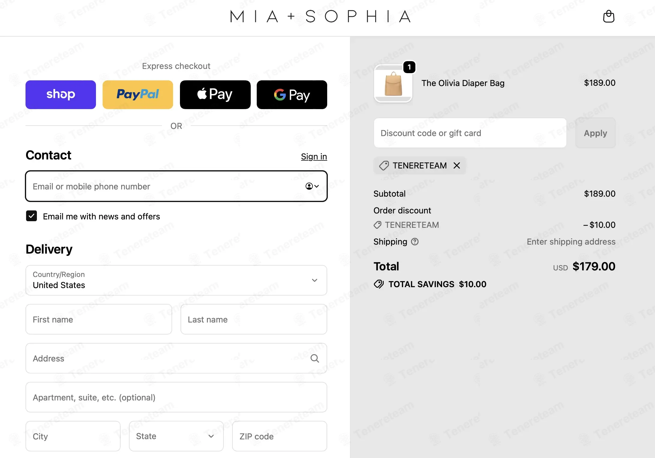 My Mia Sophia coupon code: $10 off with TENERETEAM. Tested and valid as 2 weeks ago.