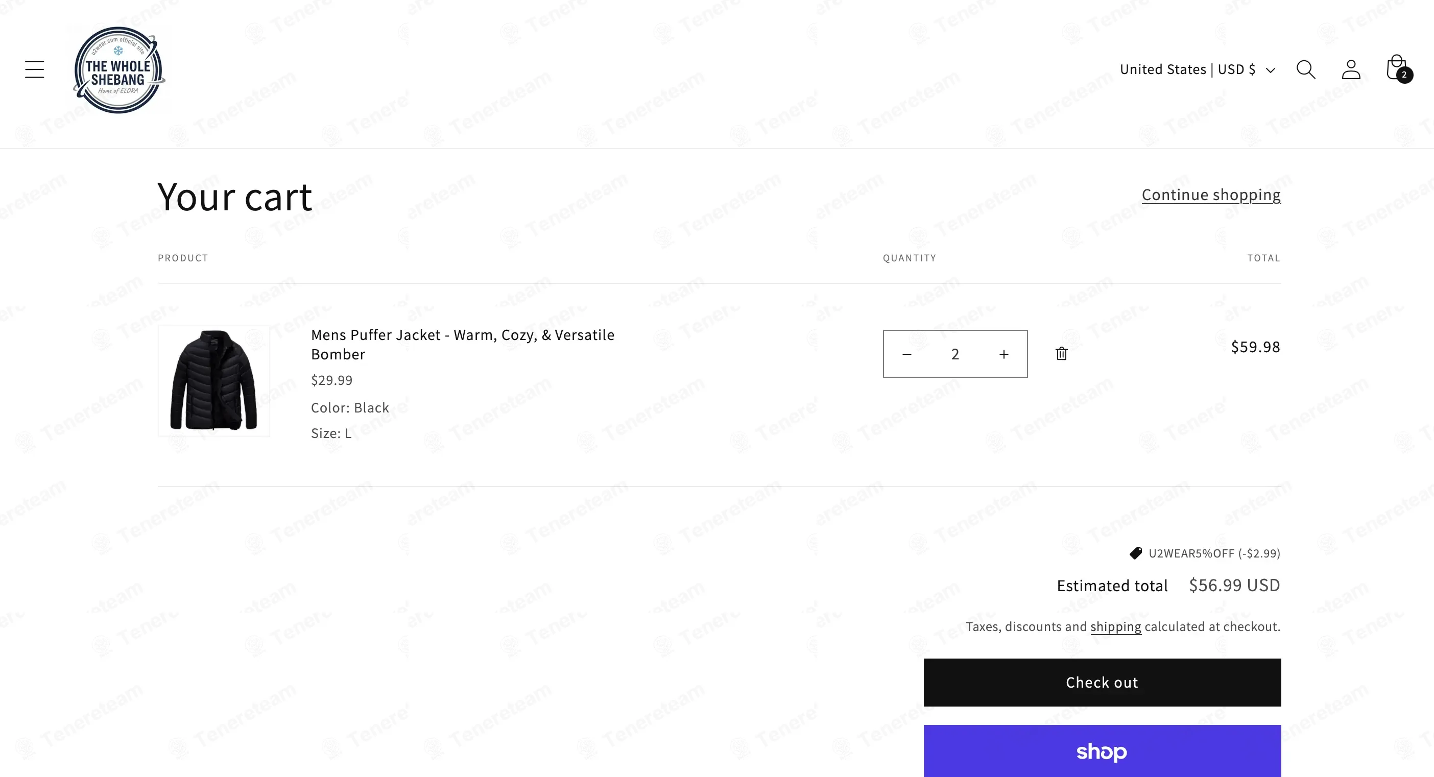 U2 Wear coupon code: 5% off with U2WEAR5%OFF. Tested and valid as 3 weeks ago.