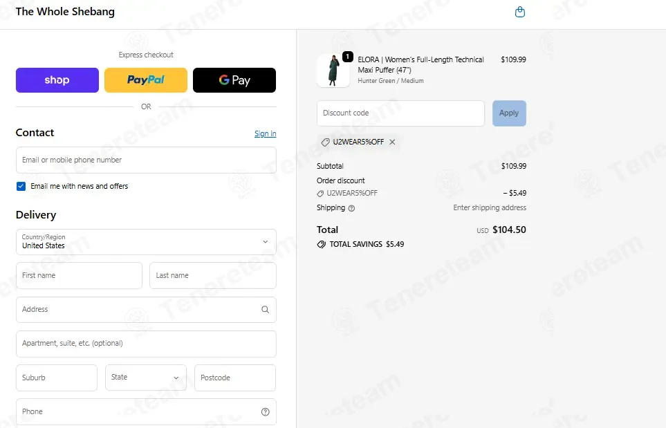 U2 Wear coupon code: 5% off with U2WEAR5%OFF. Tested and valid as 3 weeks ago.