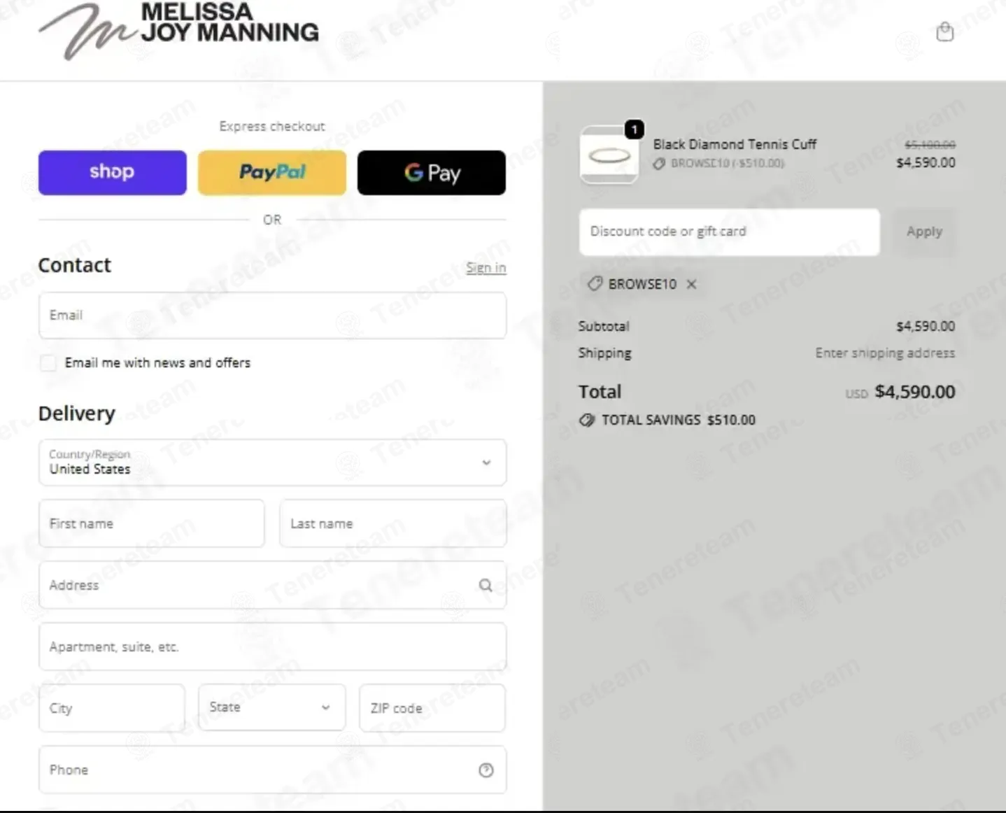 Melissa Joy Manning coupon code: 10% off with BROWSE10. Tested and valid as 1 week ago.