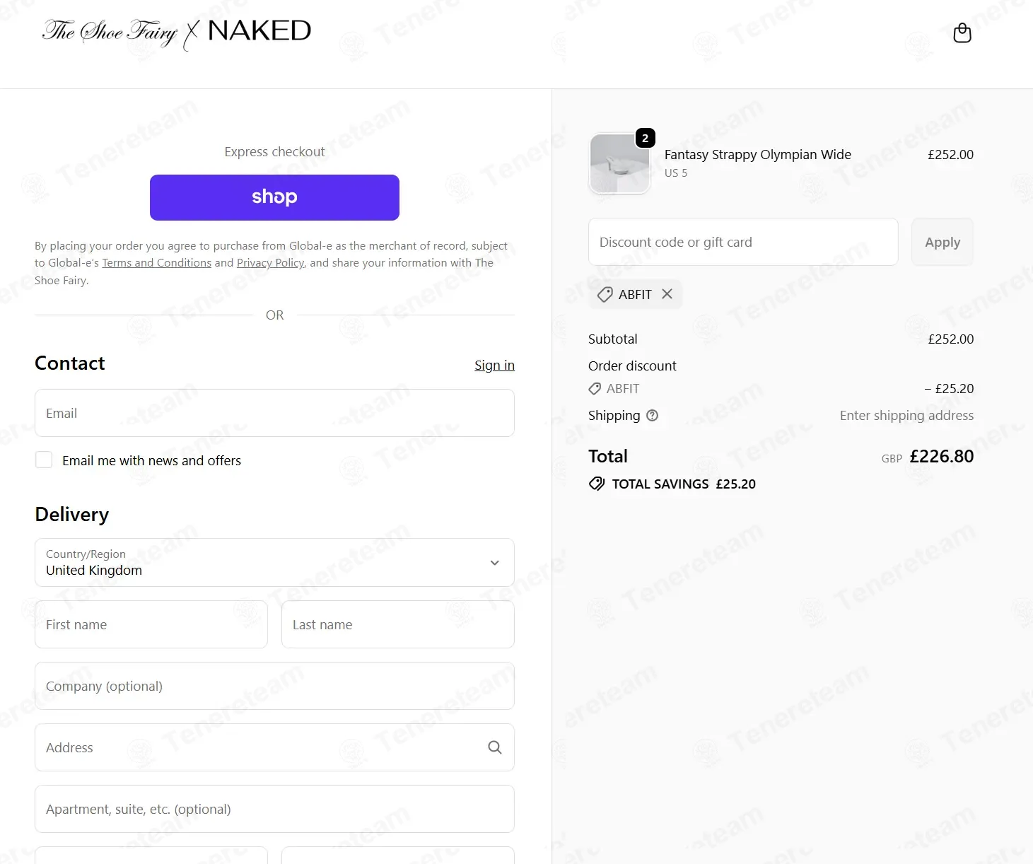 The Shoe Fairy coupon code: 10% off with ABFIT. Tested and valid as 1 month ago.