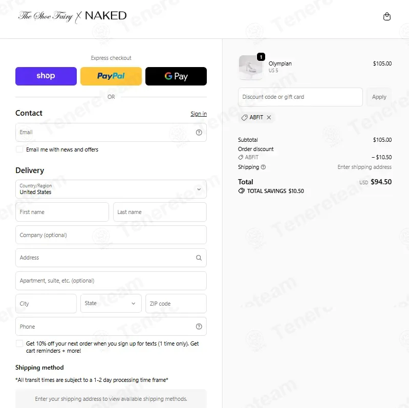 The Shoe Fairy coupon code: 10% off with ABFIT. Tested and valid as 1 month ago.