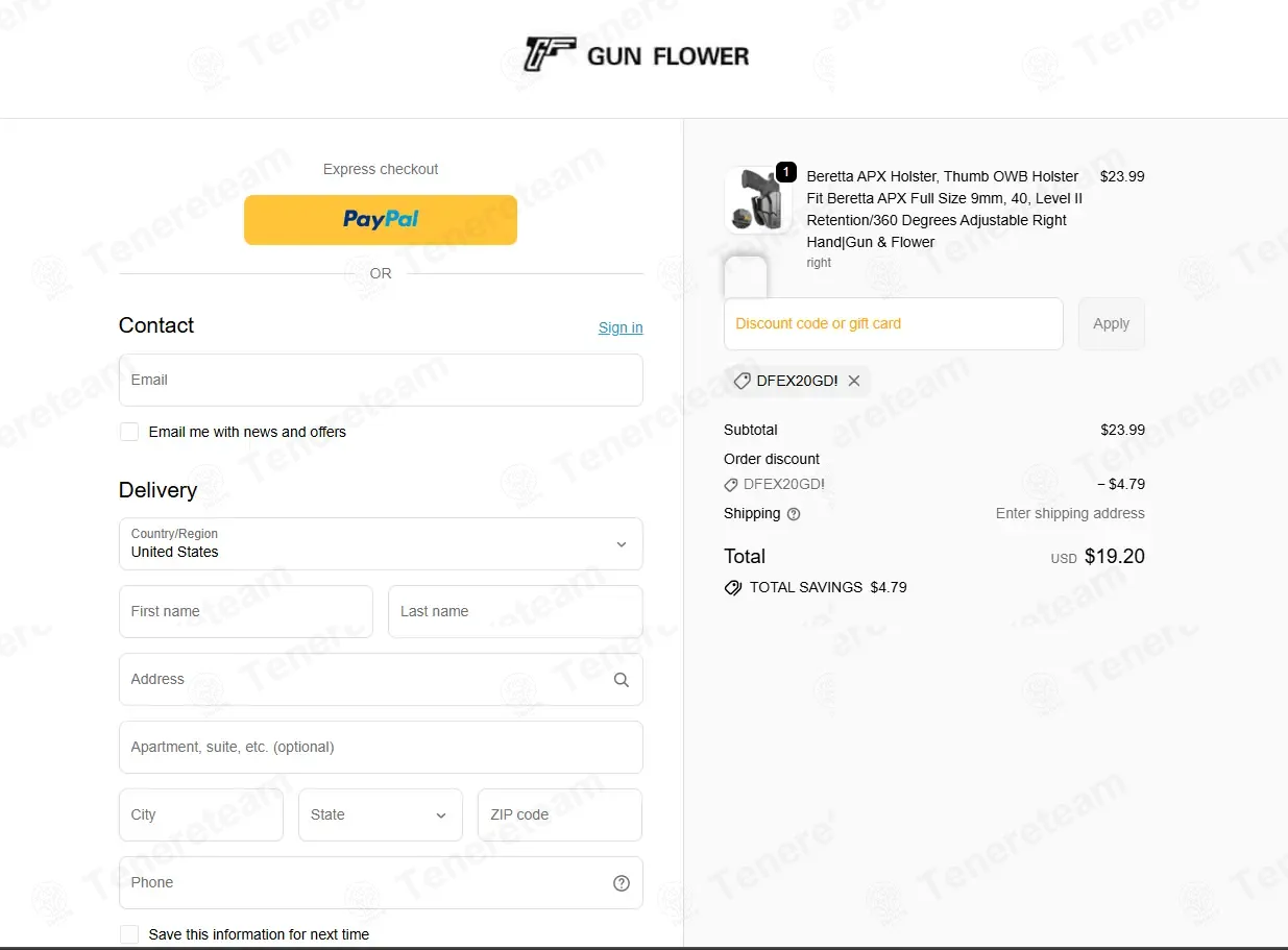 Polymer Holster coupon code: 20% off with DFEX20GD!. Tested and valid as 1 week ago.