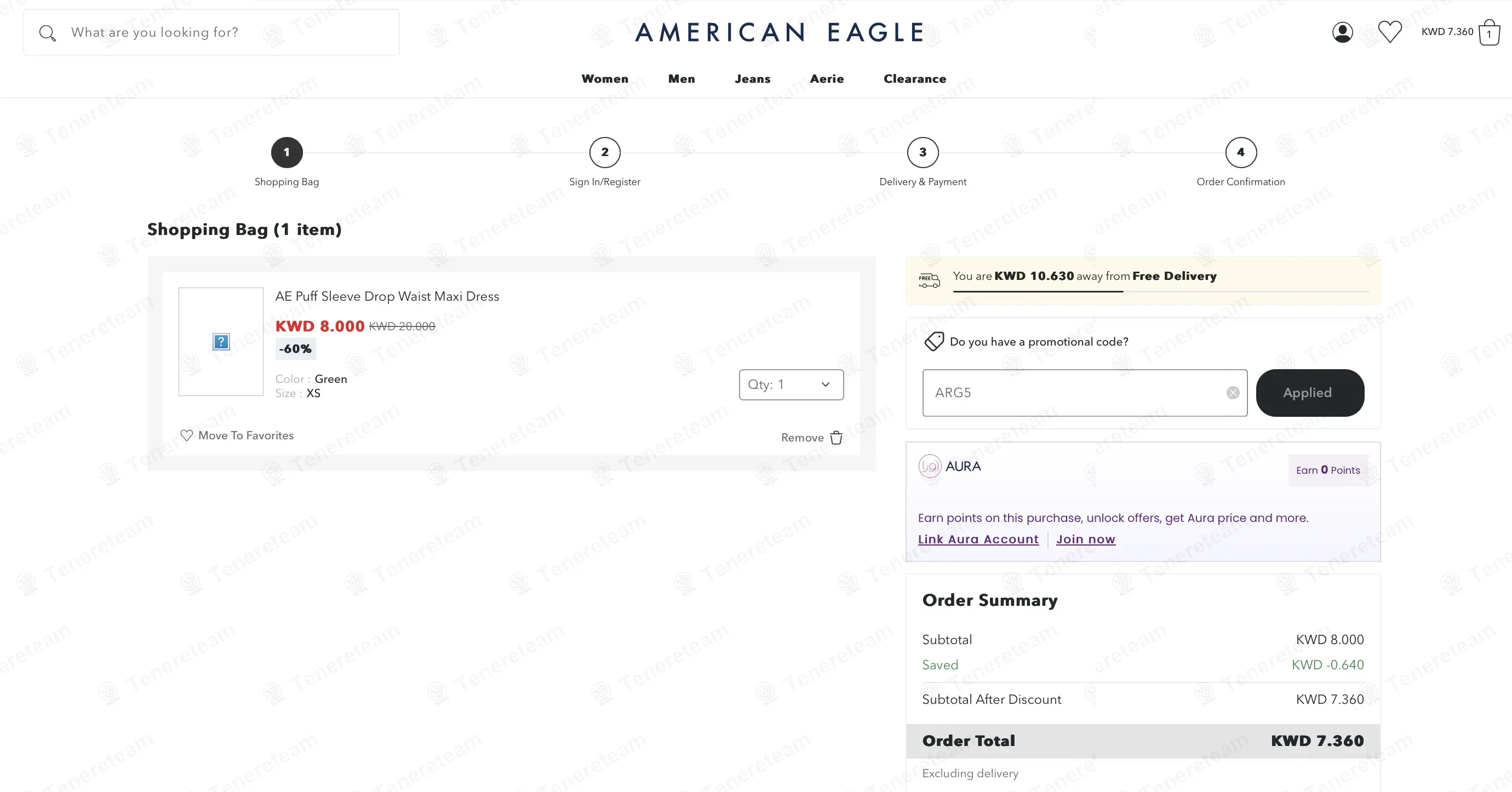 American Eagle Kuwait coupon code: 5% off with ARG5. Tested and valid as 8 months ago.