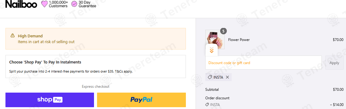 Nailboo coupon code: 20% off with insta. Tested and valid as 1 year ago.