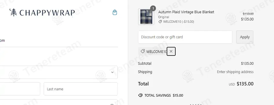 Chappy Wrap coupon code: 10% off with WELCOME10. Tested and valid as 1 year ago.