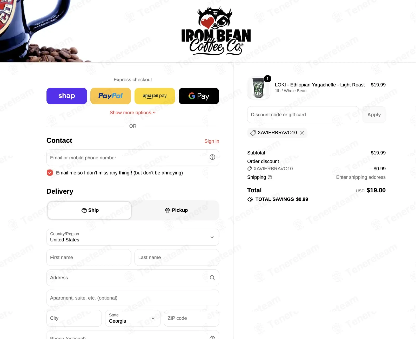 Iron Bean Coffee coupon code: 5% off with 10QUMO. Tested and valid as 2 weeks ago.