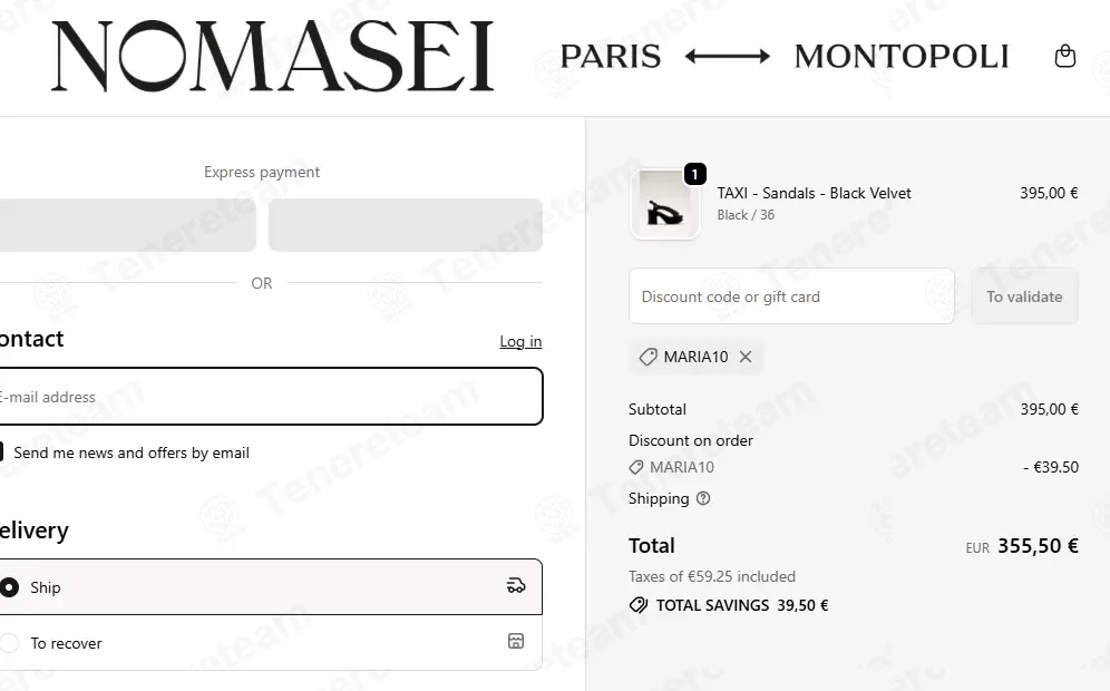 Nomasei coupon code: 10% off with MARIA10. Tested and valid as 9 months ago.