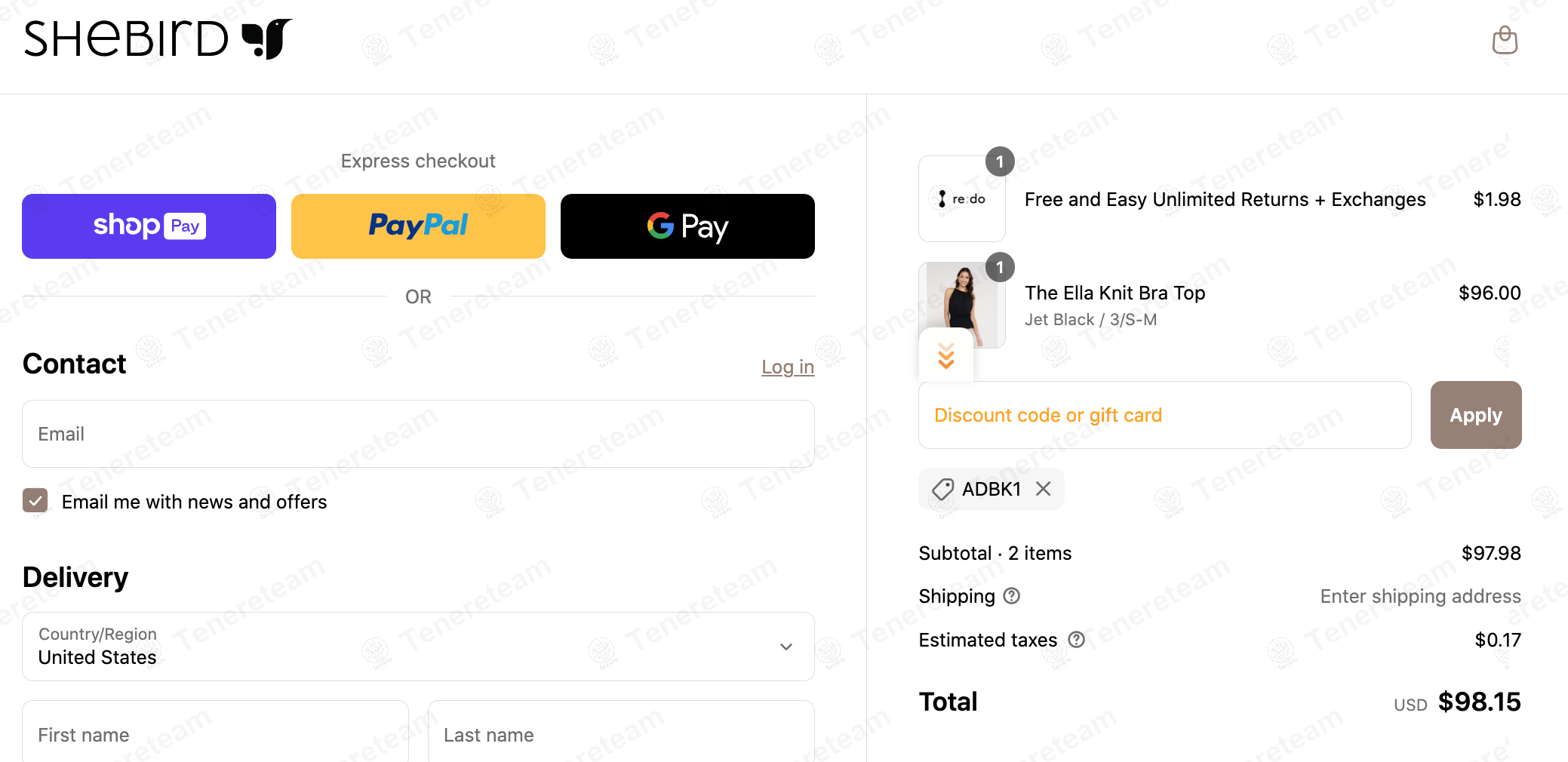 Shebird coupon code: Sale off with ADBK1. Tested and valid as 1 year ago.