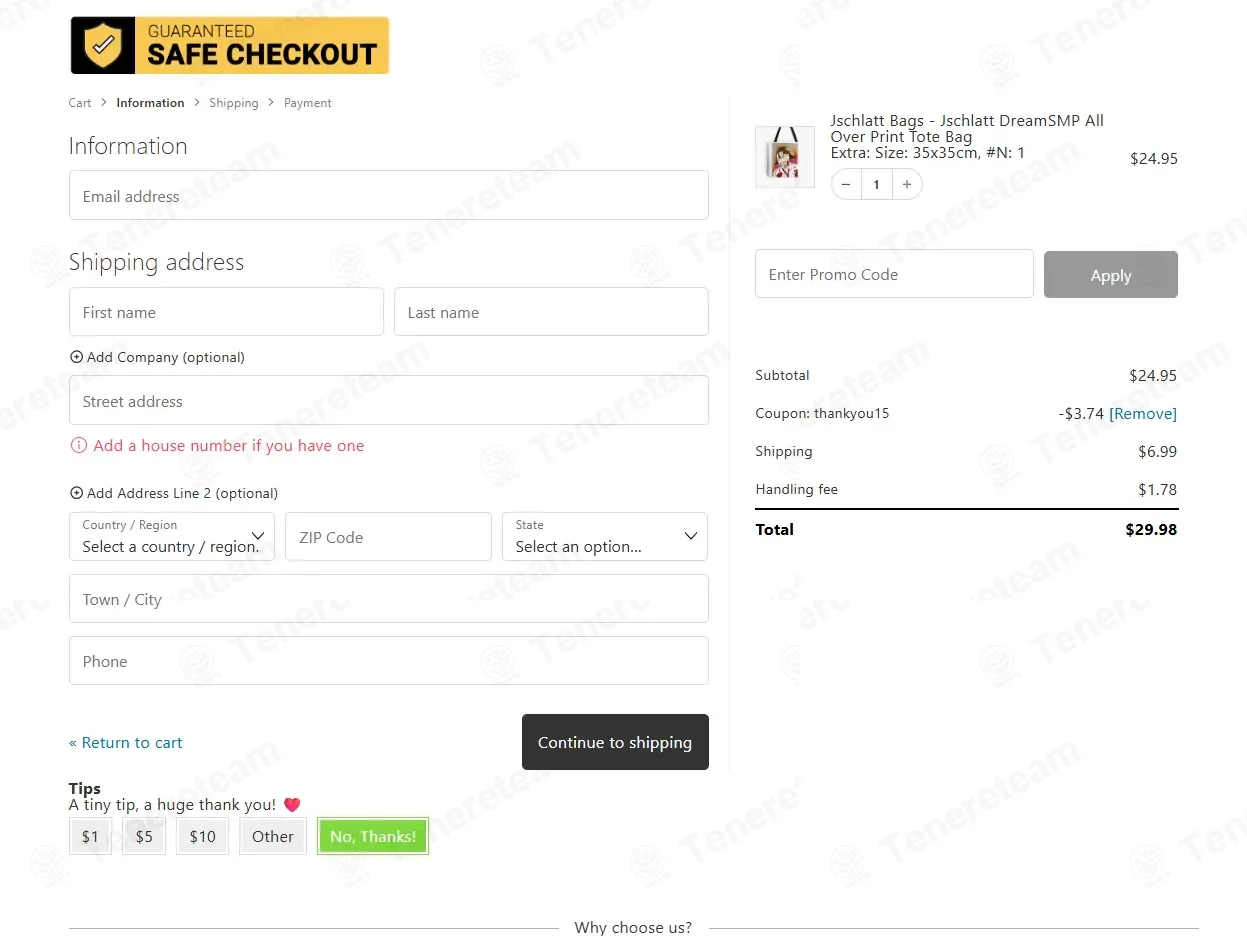 Jschlatt Shop coupon code: 15% off with THANKYOU15. Tested and valid as 1 week ago.