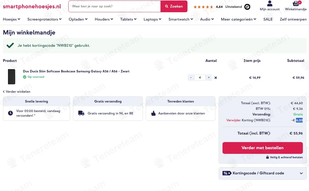 Smartphonehoesjes NL coupon code: 10% off with NWBI10. Tested and valid as 1 year ago.