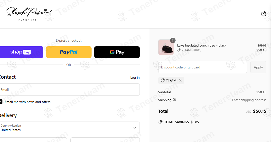 Steph Pase Planners coupon code: 15% off with YTFAM. Tested and valid as 1 year ago.
