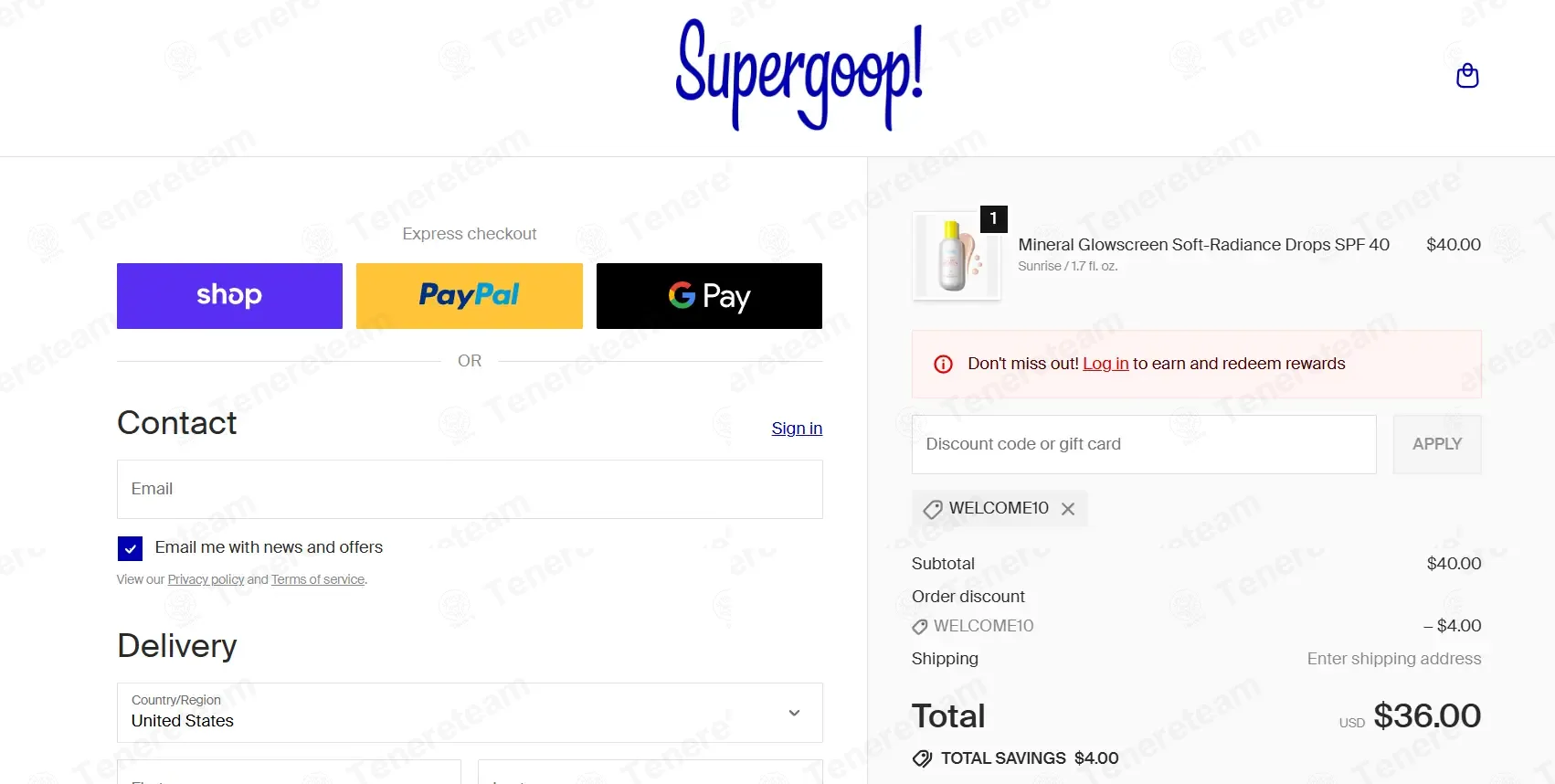 Supergoop coupon code: 10% off with WELCOME10. Tested and valid as 1 month ago.