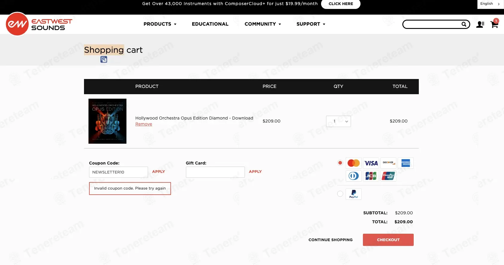 Sounds Online coupon code: 10% off with NEWSLETTER10. Tested and valid as 3 months ago.