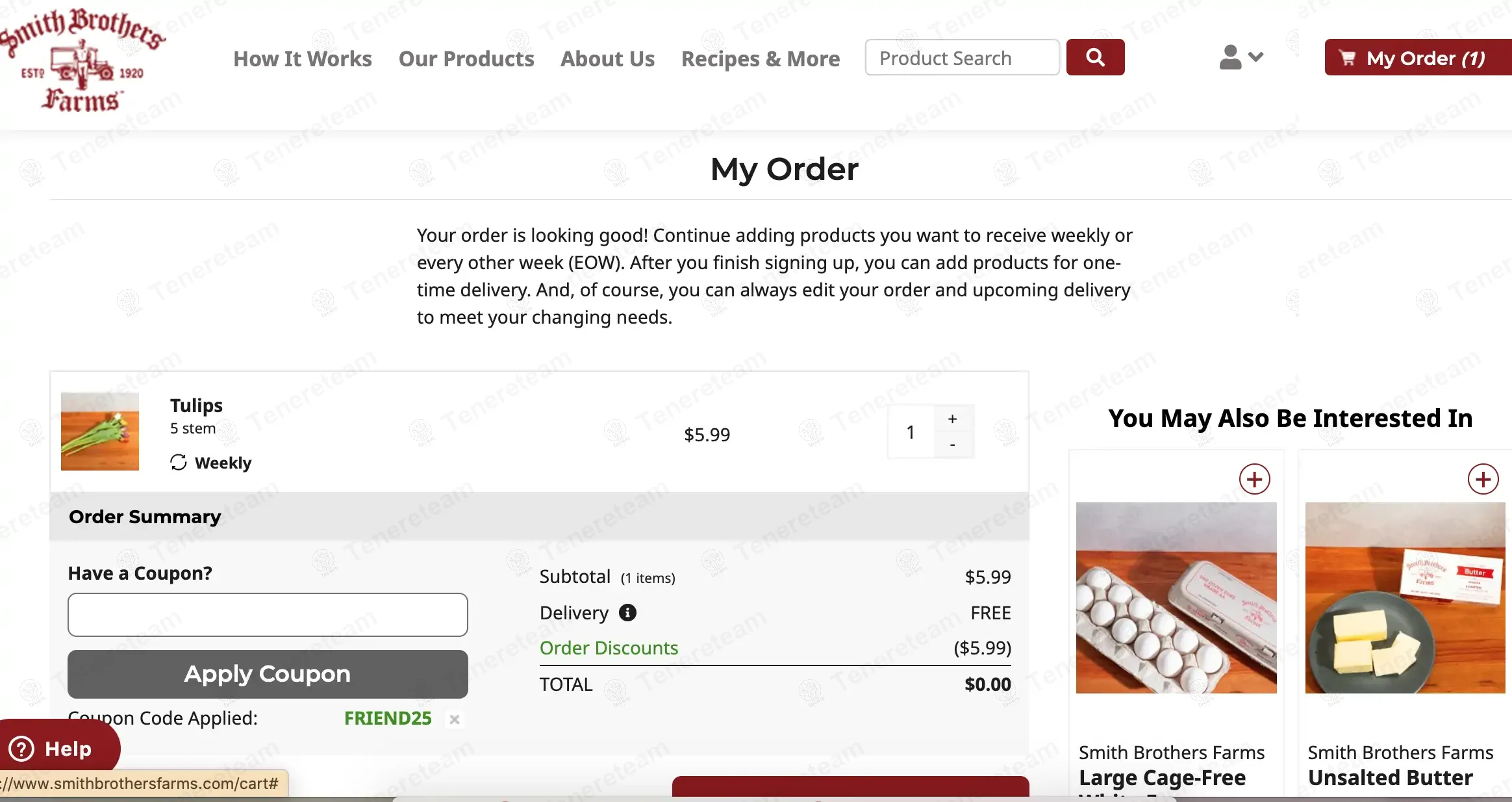 Smith Brothers Farms coupon code: $25 off with FRIEND25. Tested and valid as 1 year ago.