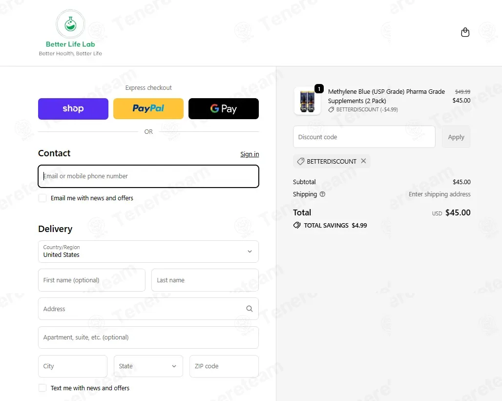 Better Life Lab coupon code: 10% off with BETTERDISCOUNT. Tested and valid as 2 weeks ago.