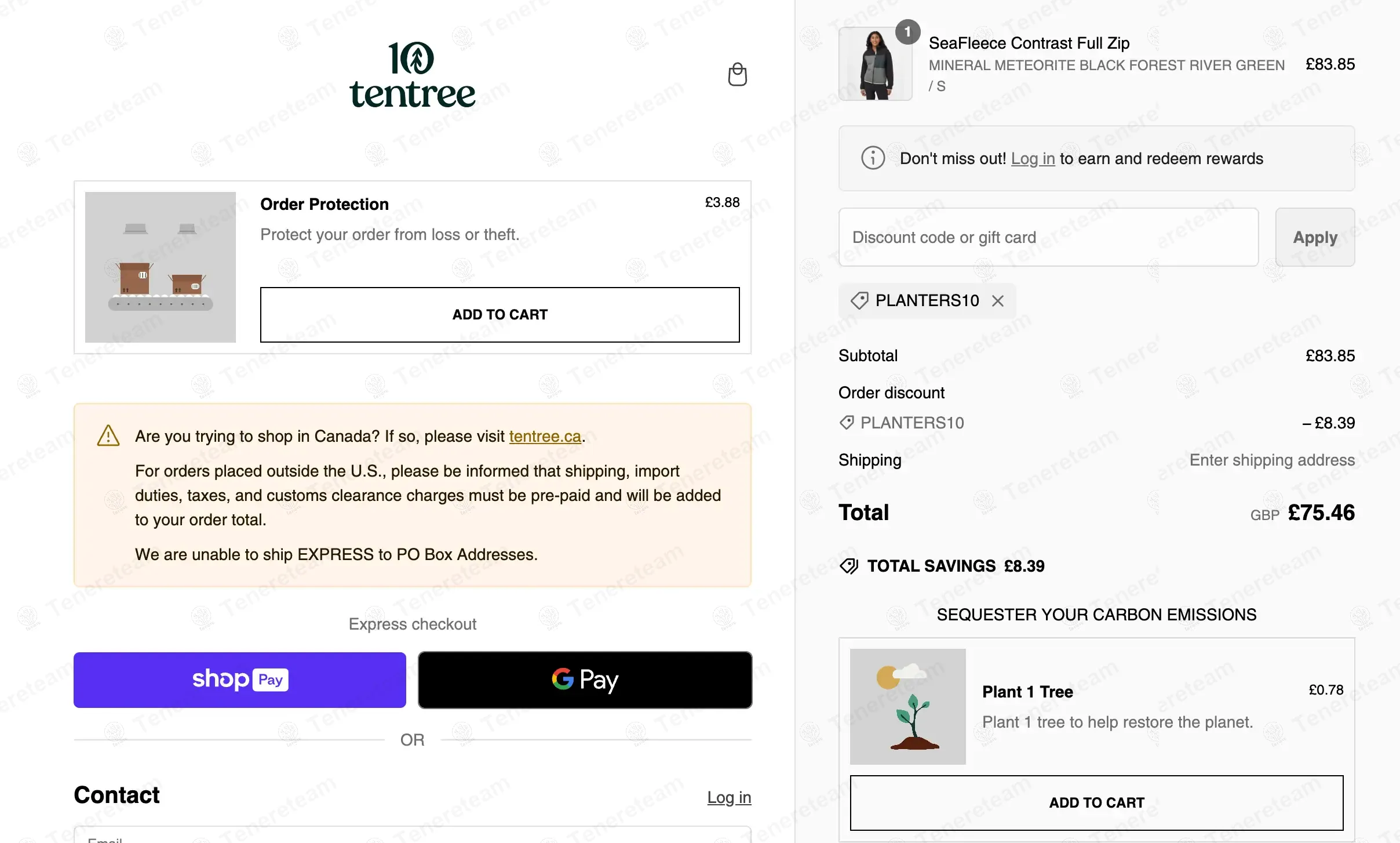 tentree UK apply coupon code