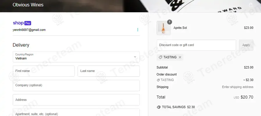 Obvious Wines coupon code: 10% off with TASTING. Tested and valid as 11 months ago.
