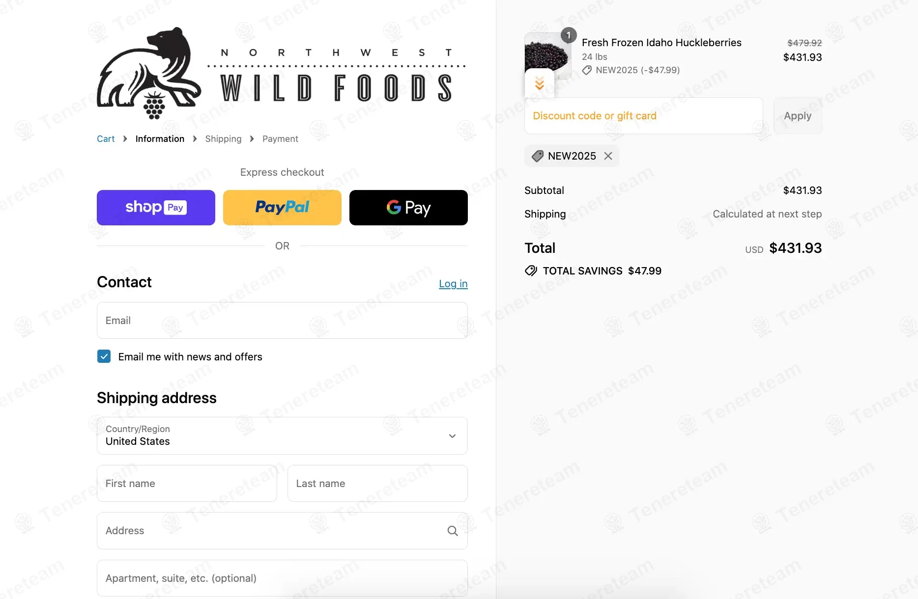 Northwest Wild Foods coupon code: 10% off with NEW2025. Tested and valid as 10 months ago.