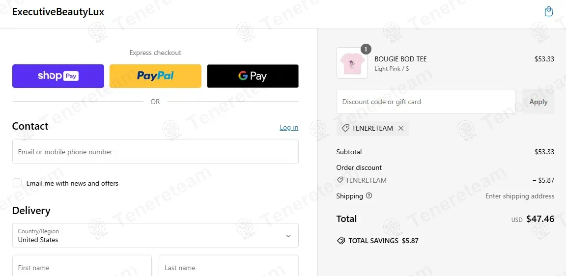 Executive Beauty Lux coupon code: 12% off with TENERETEAM. Tested and valid as 1 year ago.