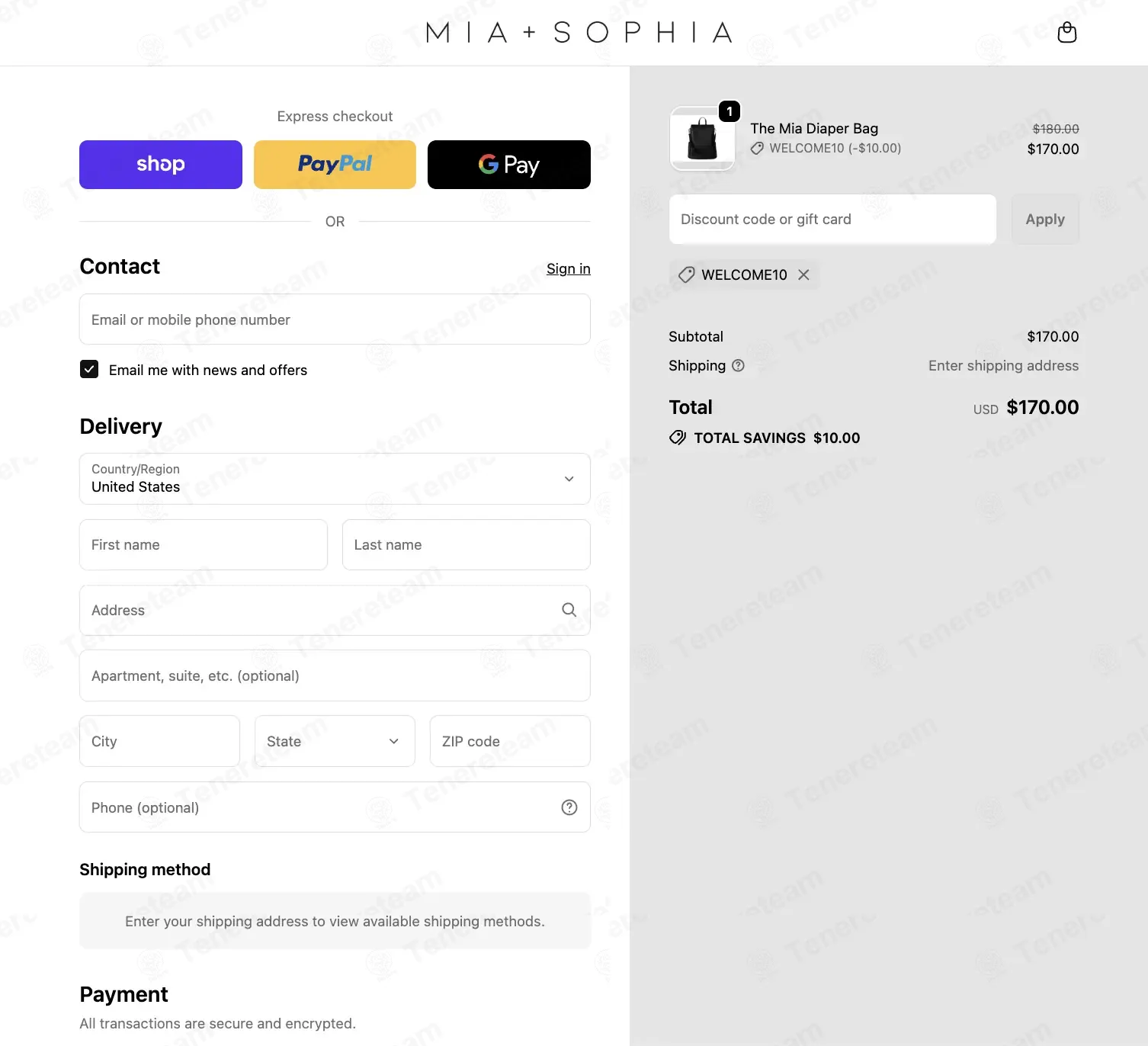 My Mia Sophia coupon code: $10 off with WELCOME10. Tested and valid as 2 weeks ago.