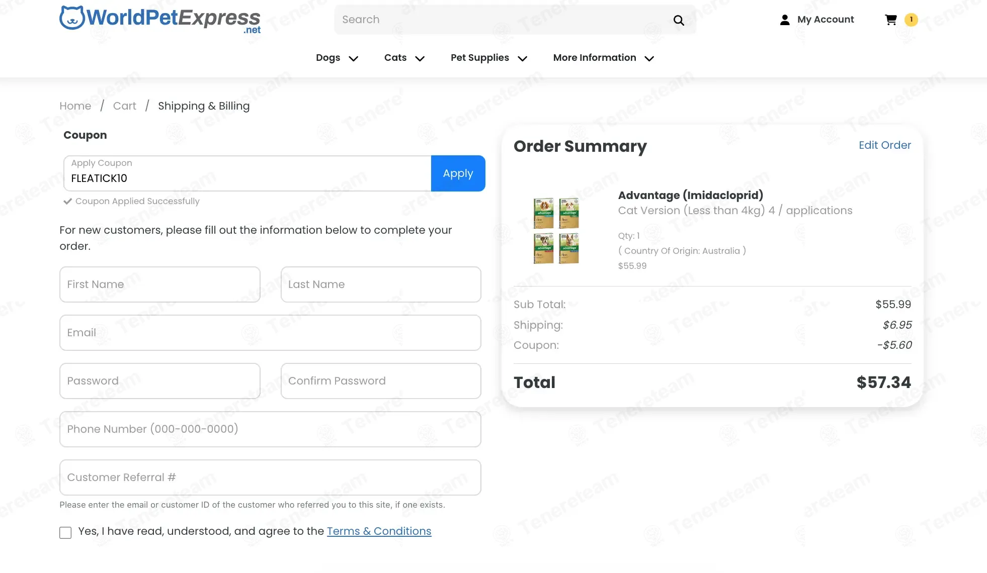 World Pet Express coupon code: 10% off with FLEATICK10. Tested and valid as 10 months ago.
