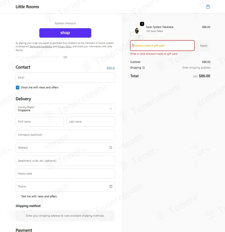 Little Rooms coupon code: 30% off with HAUNT30. Tested and valid as 3 months ago.