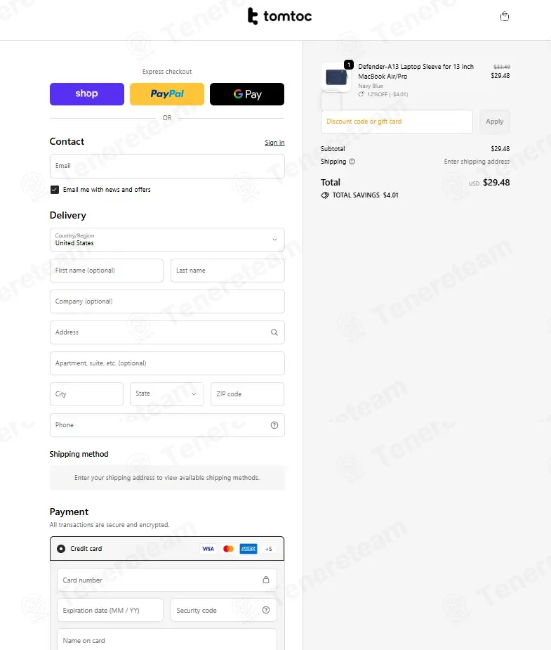 Tomtoc coupon code: 12% off with 12%OFF. Tested and valid as 3 months ago.