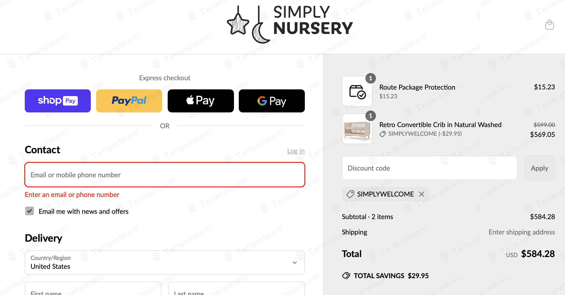 Simply Nursery coupon code: 5% off with SIMPLYWELCOME. Tested and valid as 1 year ago.