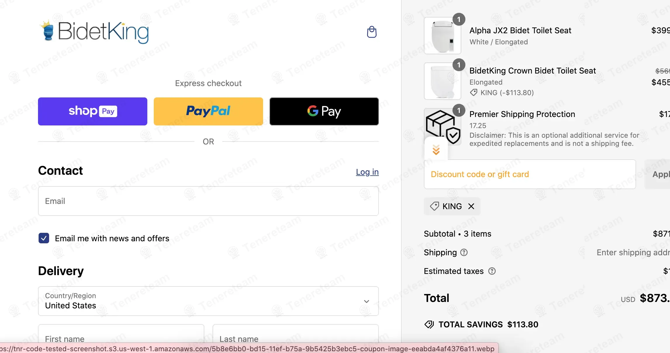Bidet King coupon code: 20% off with KING. Tested and valid as 1 year ago.