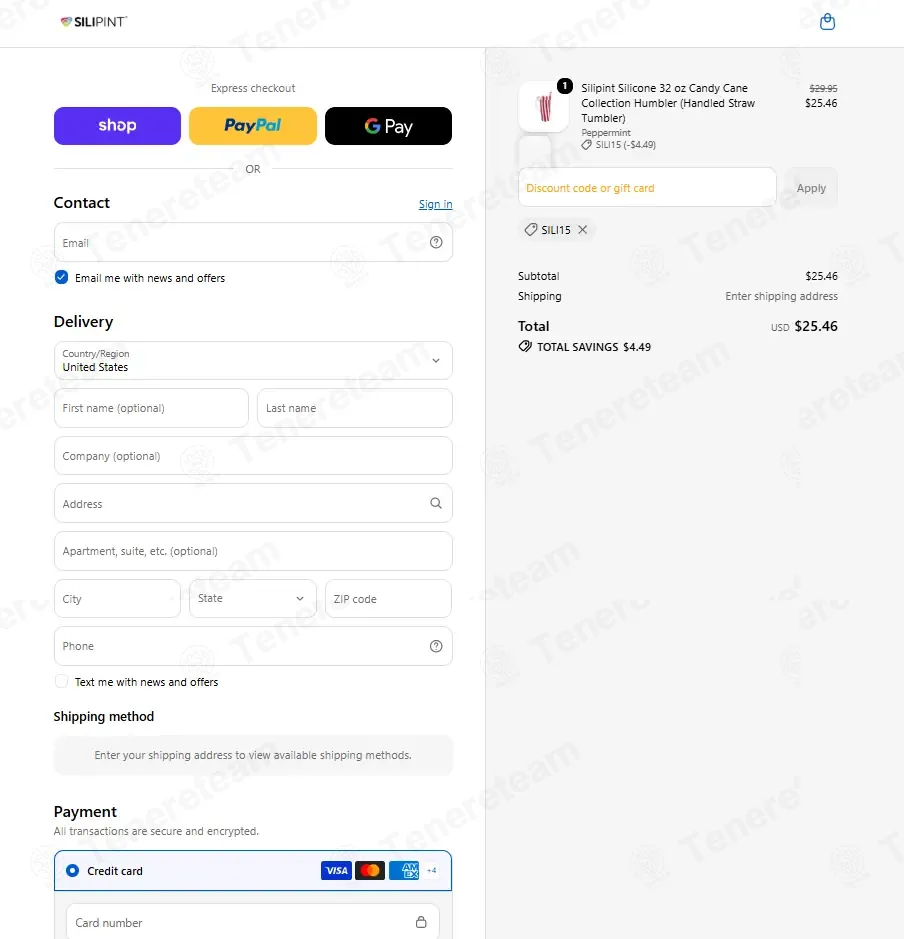 Silipint coupon code verified as working at checkout