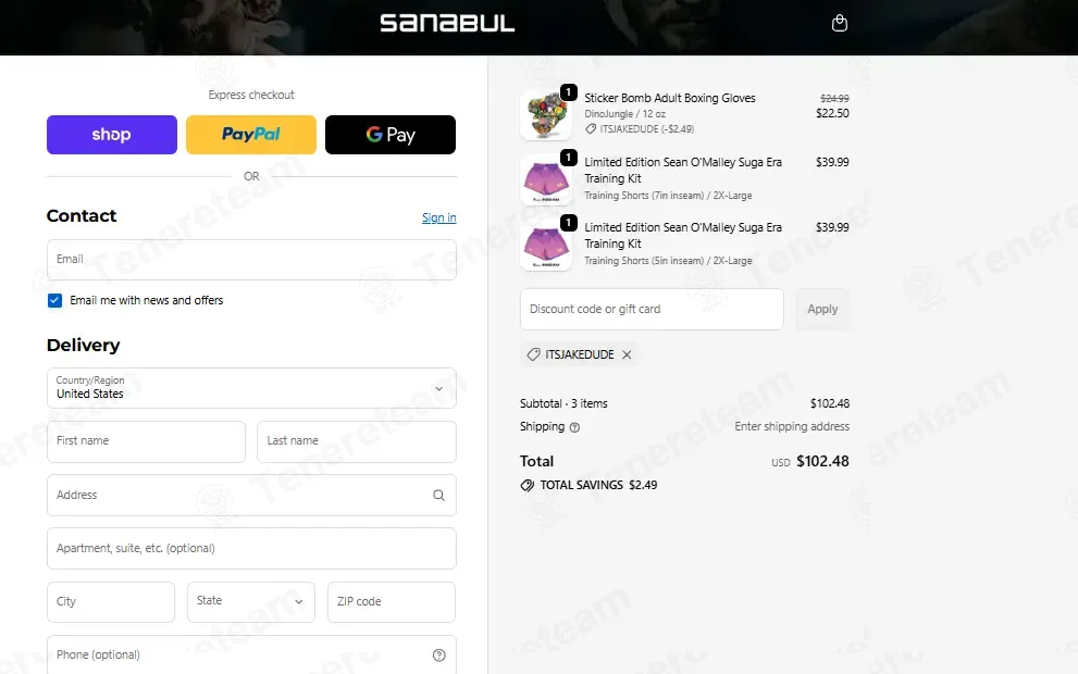 Sanabul Sports coupon code: 10% off with ITSJAKEDUDE. Tested and valid as 2 months ago.