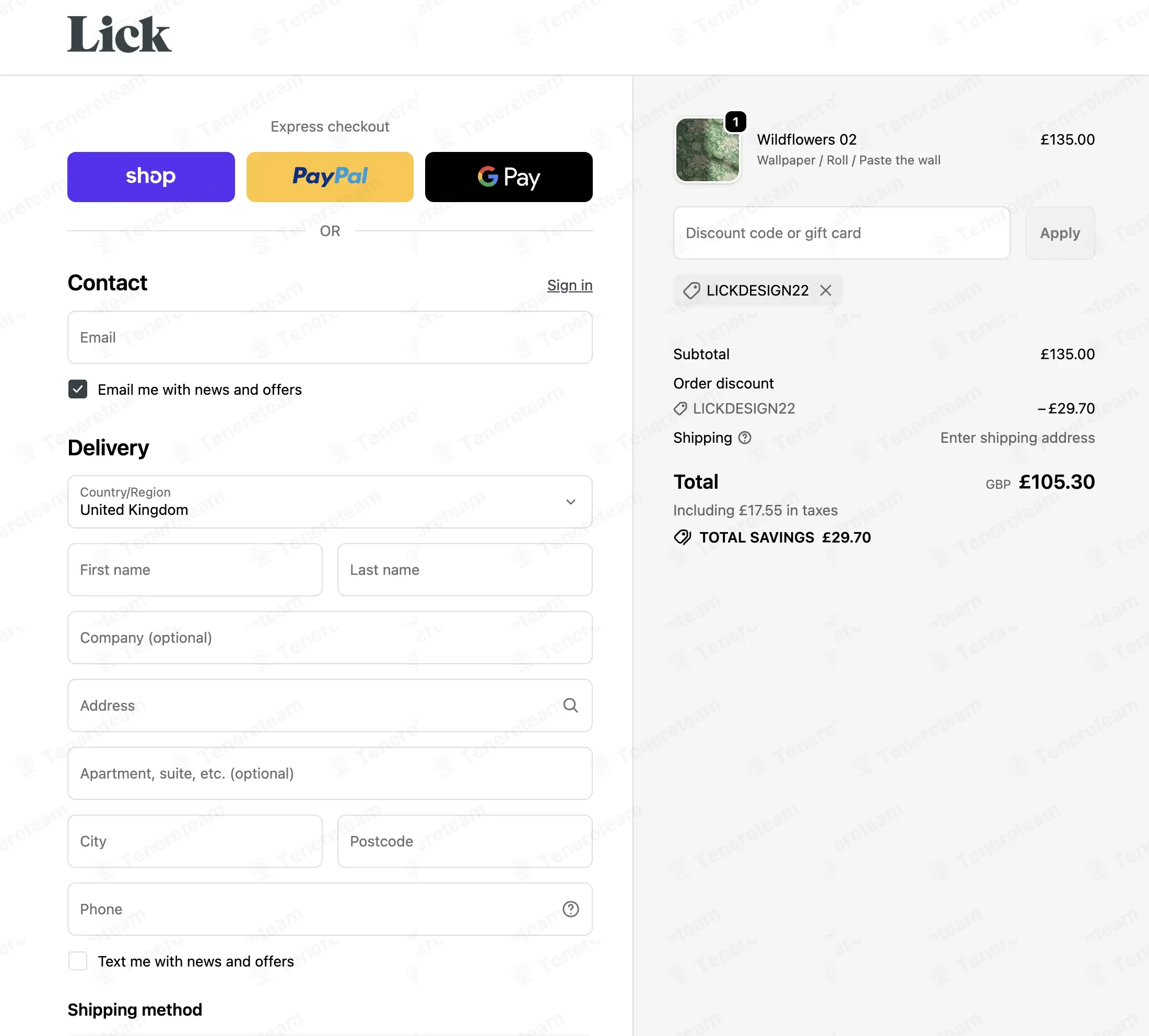 Lick apply coupon code