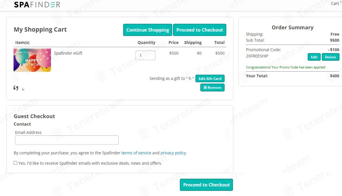 SpaFinder coupon code: 20% off with 20FREESHIP. Tested and valid as 2 months ago.