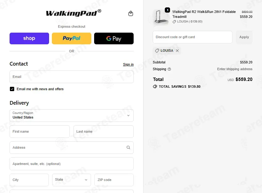 WalkingPad coupon code: 20% off with LOUISA. Tested and valid as 4 weeks ago.