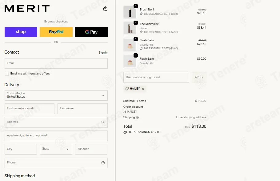 Merit Beauty coupon code: Sale off with HAILEY. Tested and valid as 1 month ago.