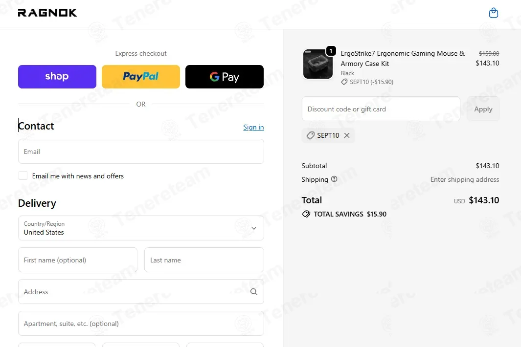 Ragnok coupon code: 10% off with SEPT10. Tested and valid as 2 weeks ago.