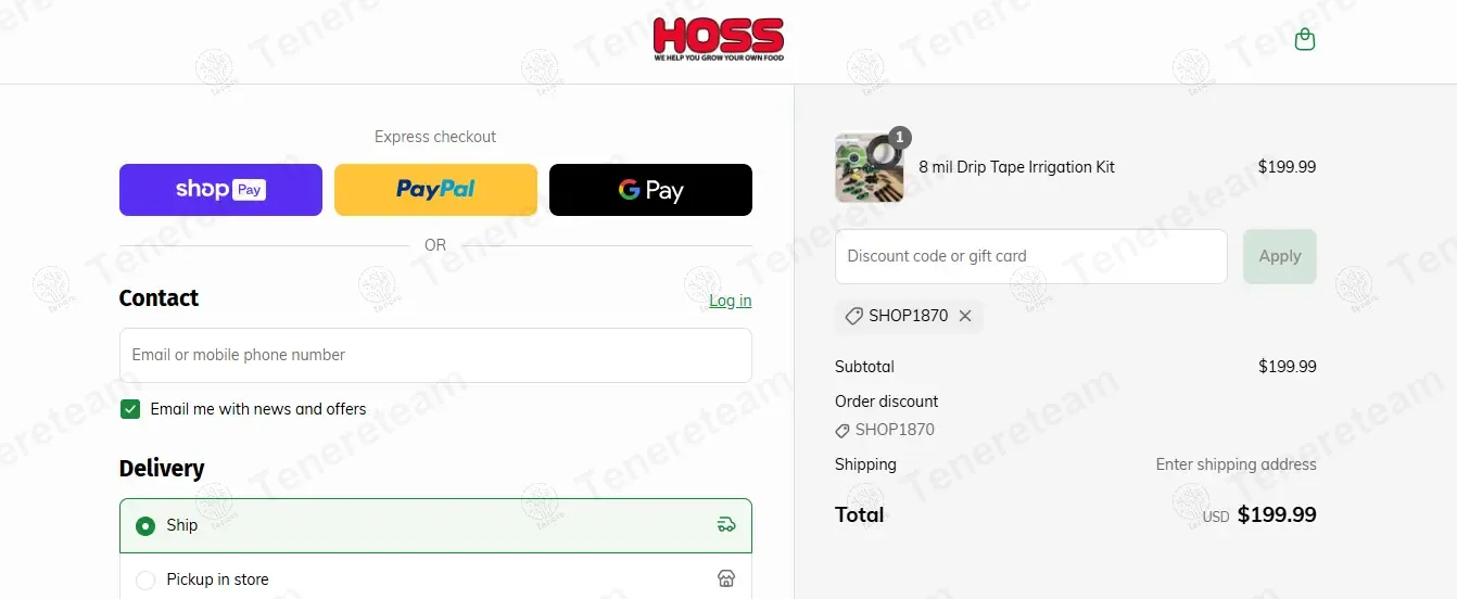 HOSS coupon code: Sale off with SHOP1870. Tested and valid as 1 year ago.